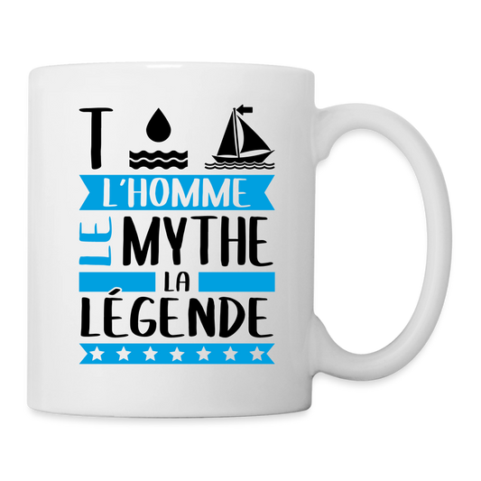 Mug blanc Thomas rébus – L’homme, le mythe, la légende - blanc
