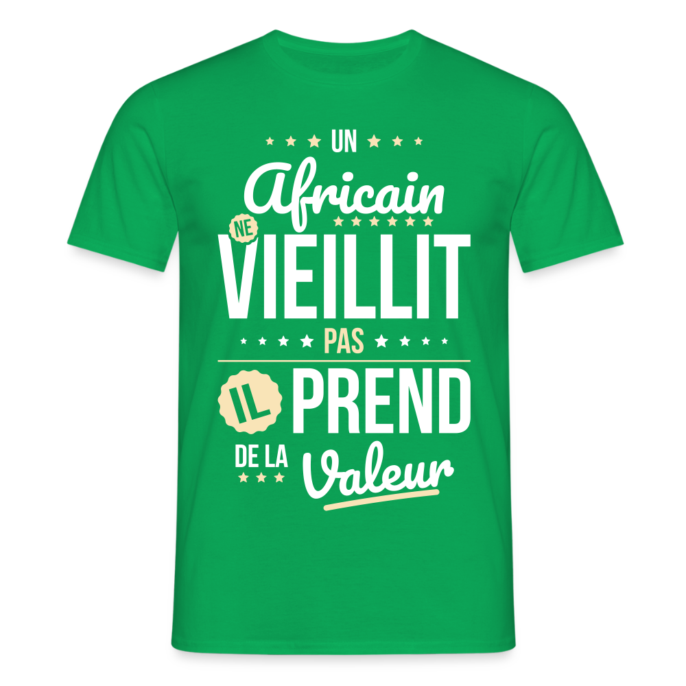 T-shirt Homme -  Un Africain ne vieillit pas - vert