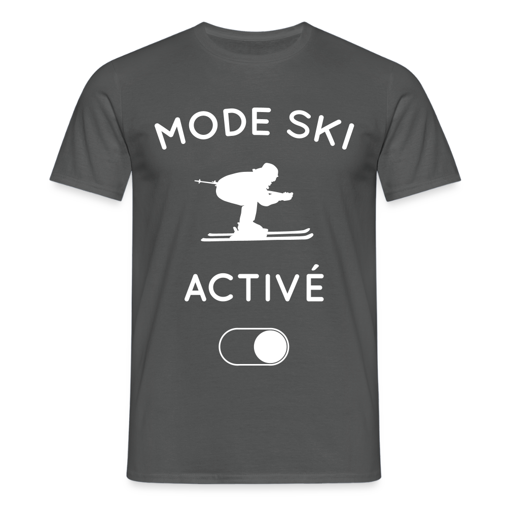 T-shirt Homme - Mode ski activé - charbon