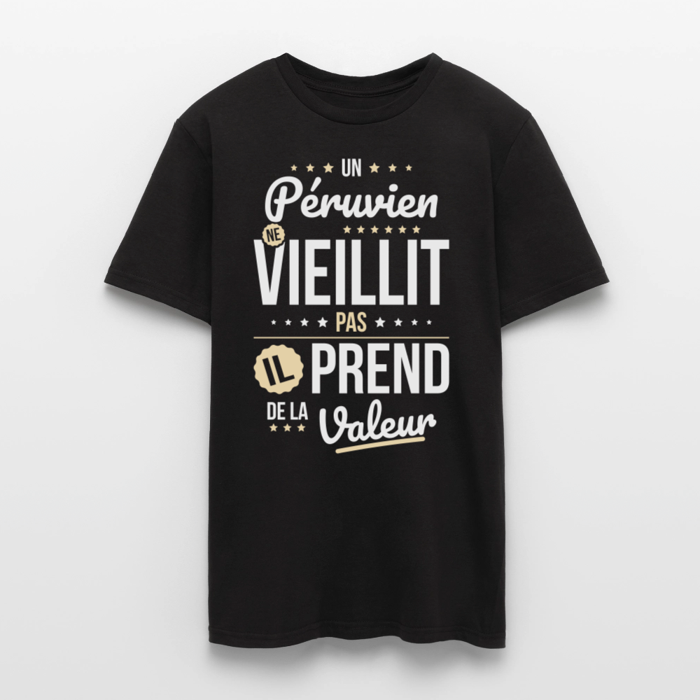 T-shirt Homme - Un Péruvien ne vieillit pas - noir