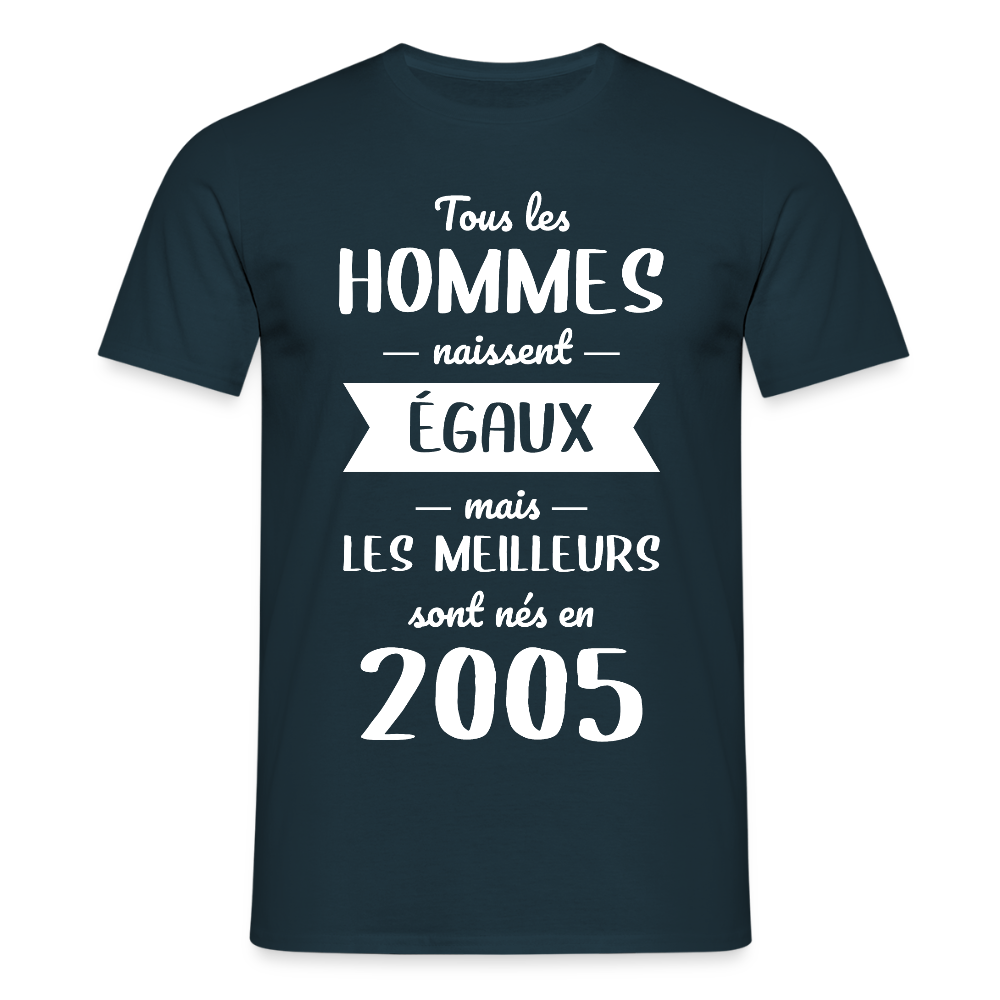 T-shirt Homme - Anniversaire 20 Ans - Les meilleurs sont nés en 2005 - marine