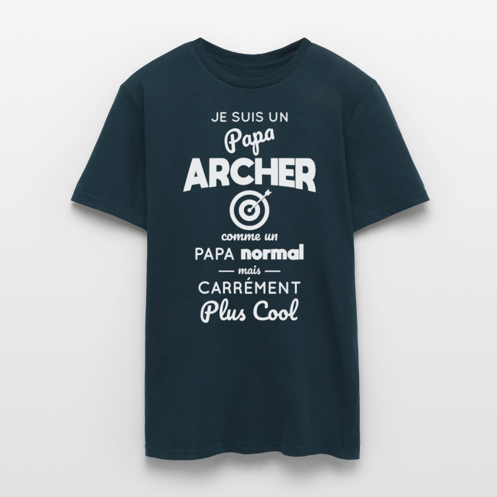 T-shirt Homme - Papa archer plus cool - marine