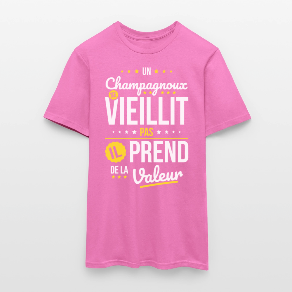 T-shirt Homme - Un Champagnoux ne vieillit pas - rose