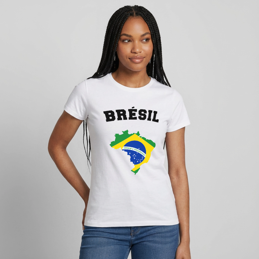 T-shirt Femme coloris clair - Brésil - blanc