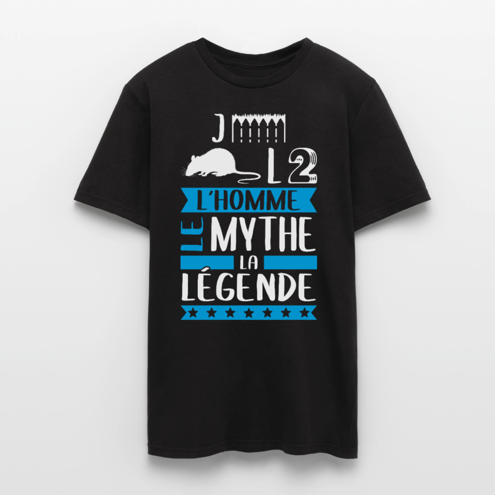 T-shirt homme Gérald rébus – L’homme, le mythe, la légende - noir