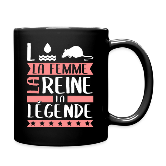 Mug uni Laura rébus – La femme, la reine, la légende - noir