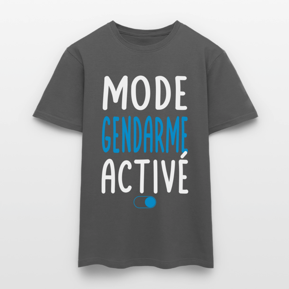 T-shirt Homme - Mode gendarme activé - Cadeau gendarme - charbon