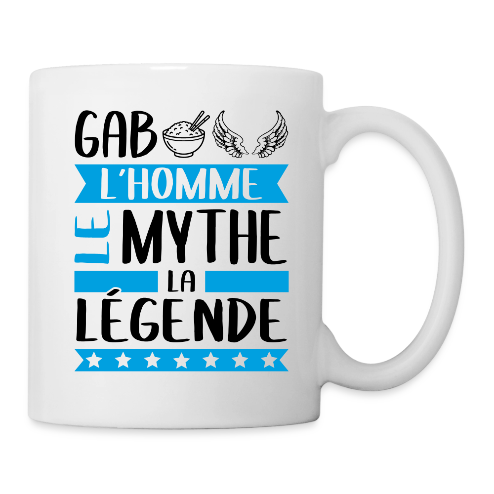 Mug blanc Gabriel rébus – L’homme, le mythe, la légende - blanc