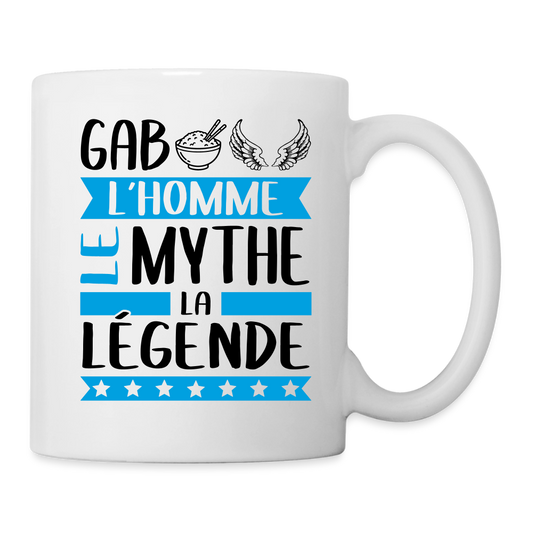 Mug blanc Gabriel rébus – L’homme, le mythe, la légende - blanc