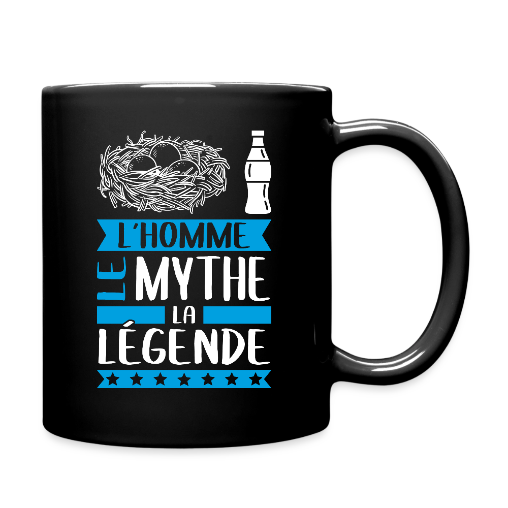 Mug uni Nicolas rébus – L’homme, le mythe, la légende - noir