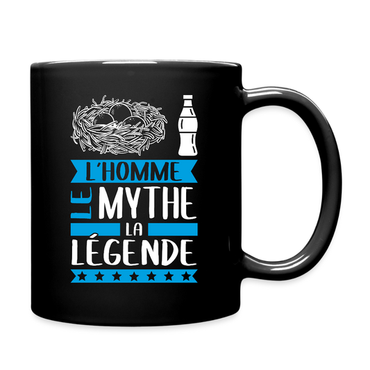 Mug uni Nicolas rébus – L’homme, le mythe, la légende - noir
