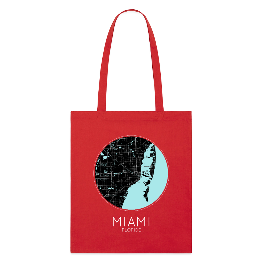 Tote Bag Miami Bio – Plan de Miami - rouge