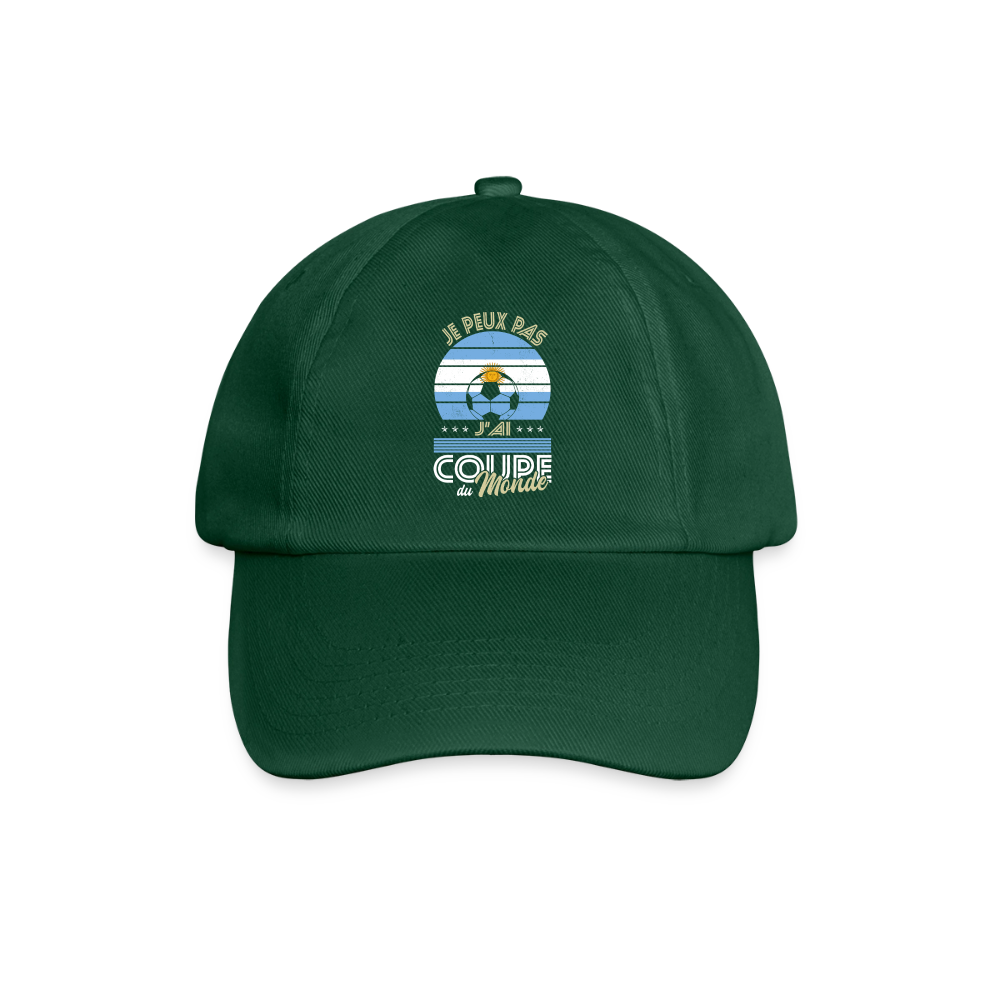 Casquette classique - Je peux pas j'ai Coupe du Monde - Argentine - vert bouteille