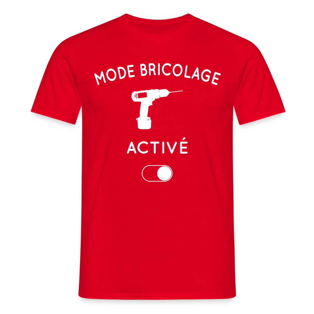 T-shirt Homme - Mode bricolage activé - rouge