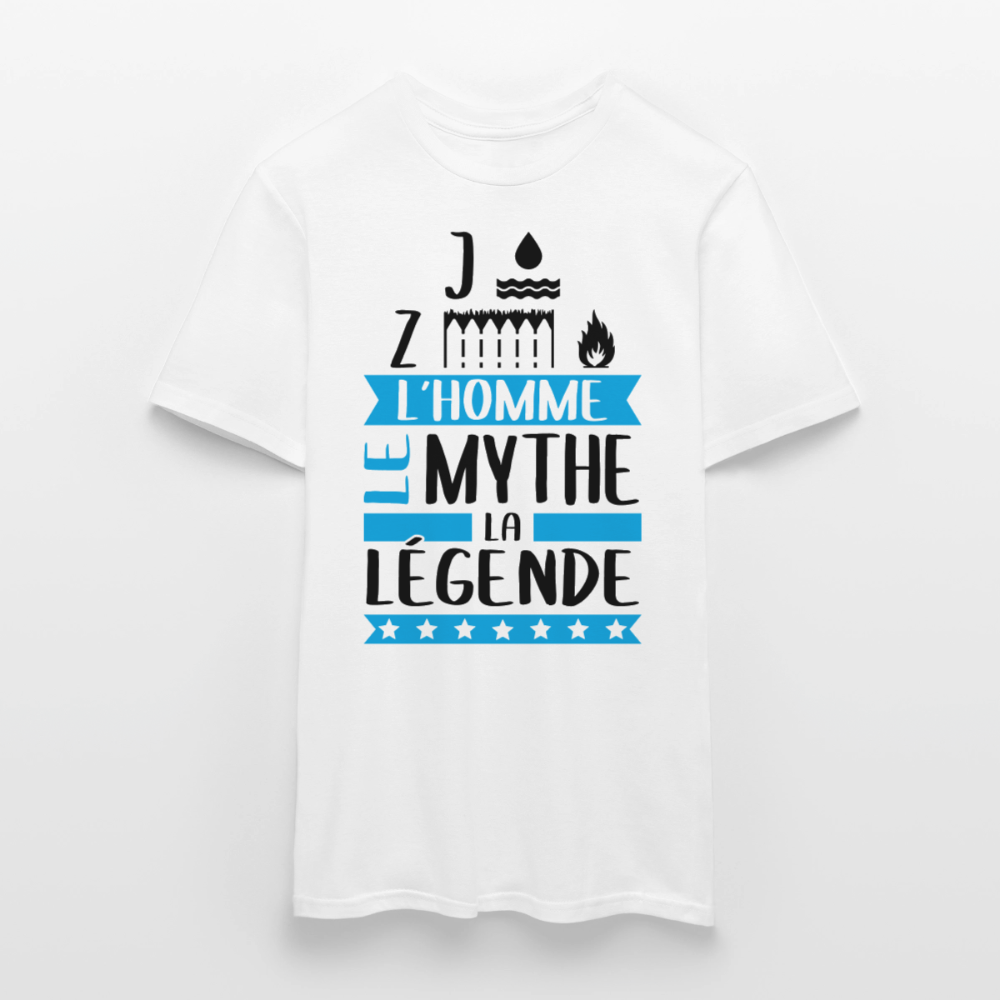 T-shirt homme coloris clair Joseph en rébus – L’homme, le mythe, la légende - blanc