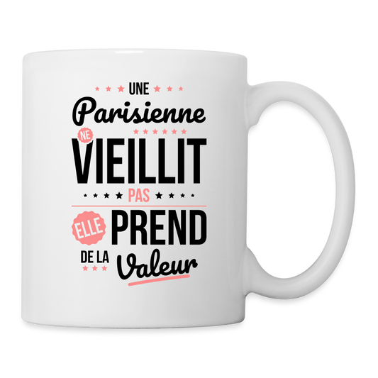 Mug blanc - Une Parisienne ne vieillit pas - blanc
