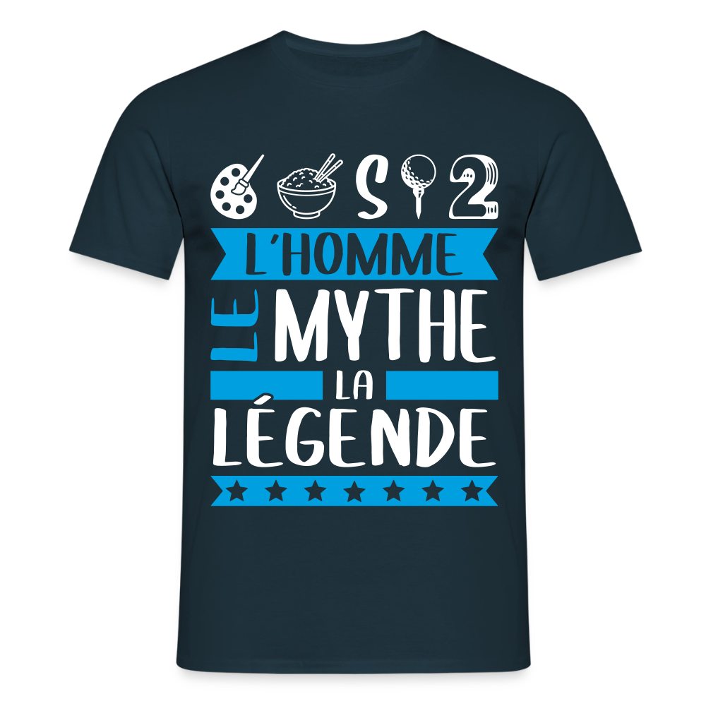 T-shirt homme Aristide rébus – L’homme, le mythe, la légende - marine