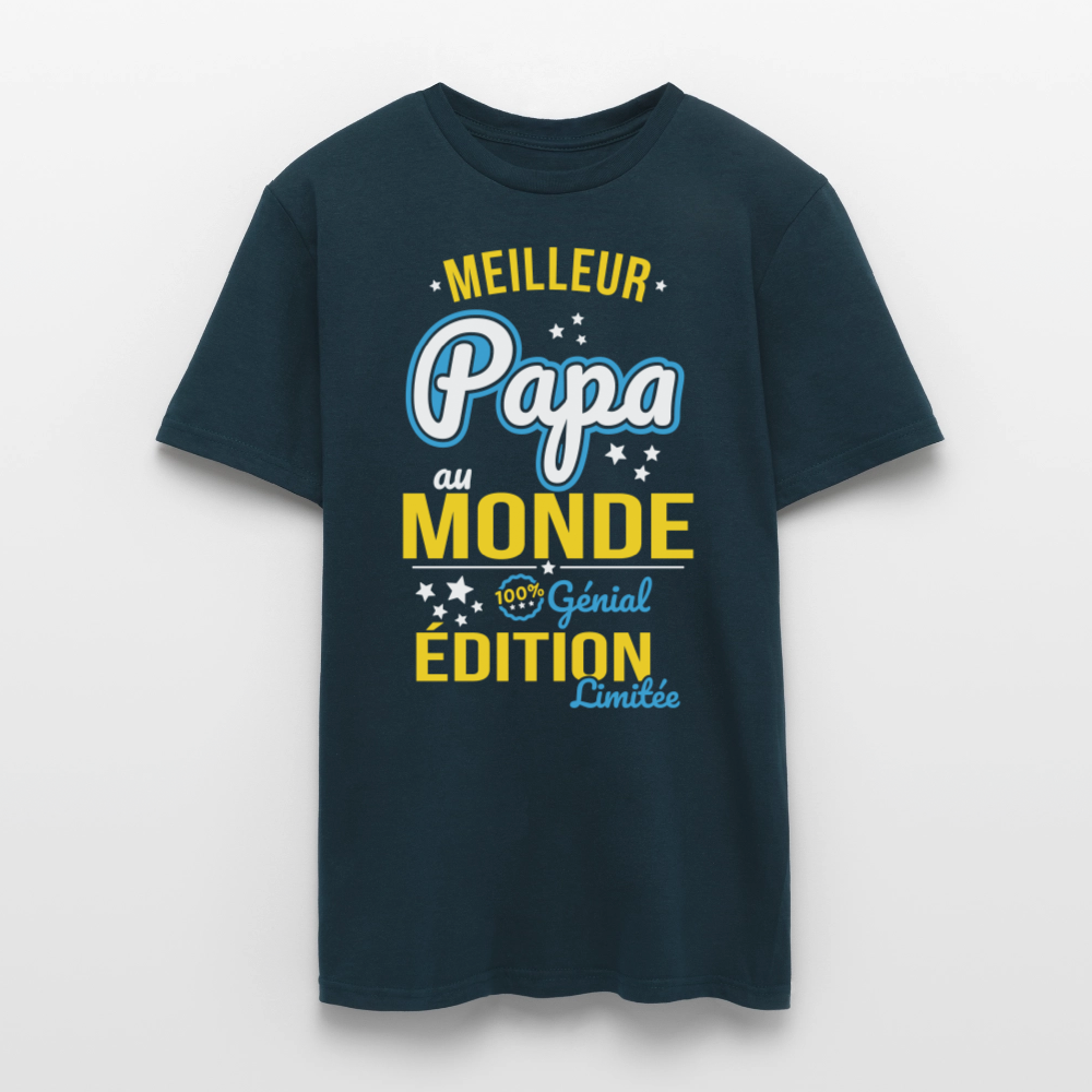 T-shirt Homme - Meilleur Papa au monde - marine