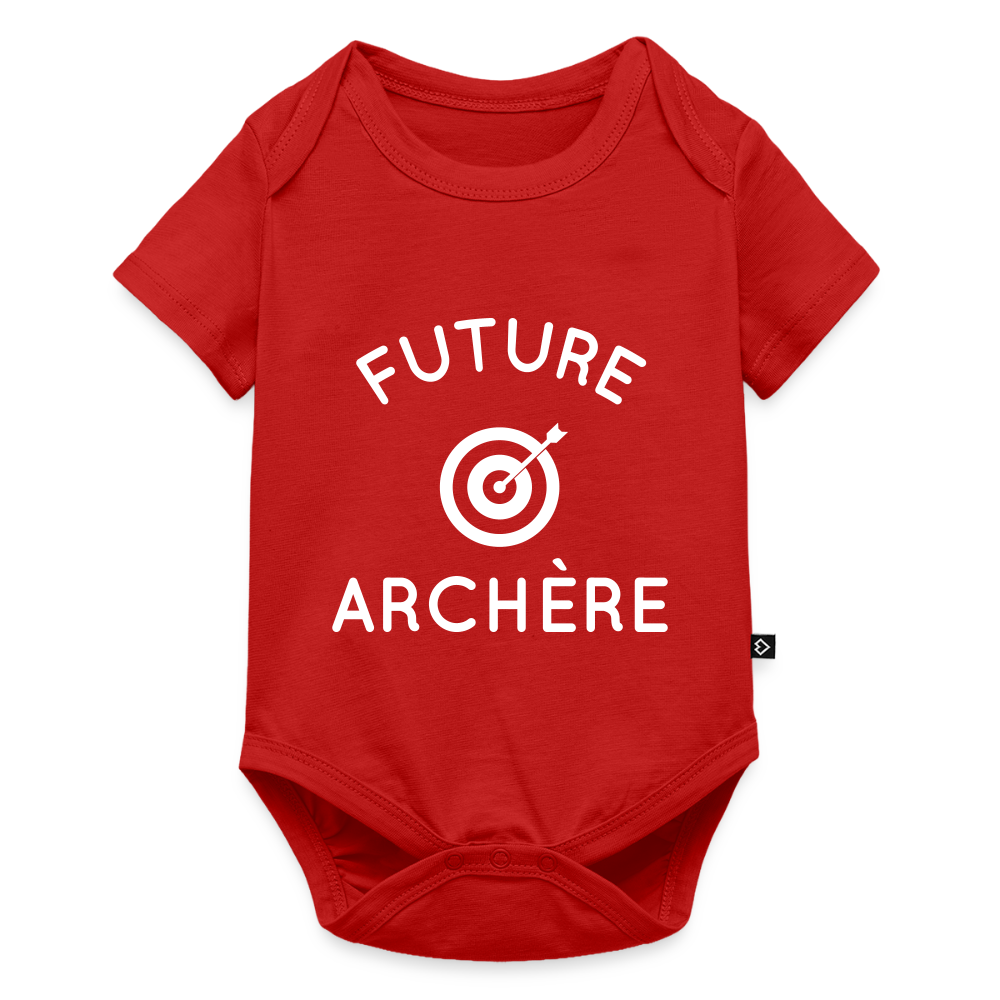 Body Bébé bio manches courtes - Future archère - rouge