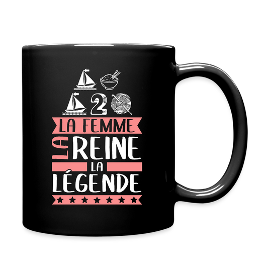 Mug uni Marie-Madeleine rébus – La femme, la reine, la légende - noir