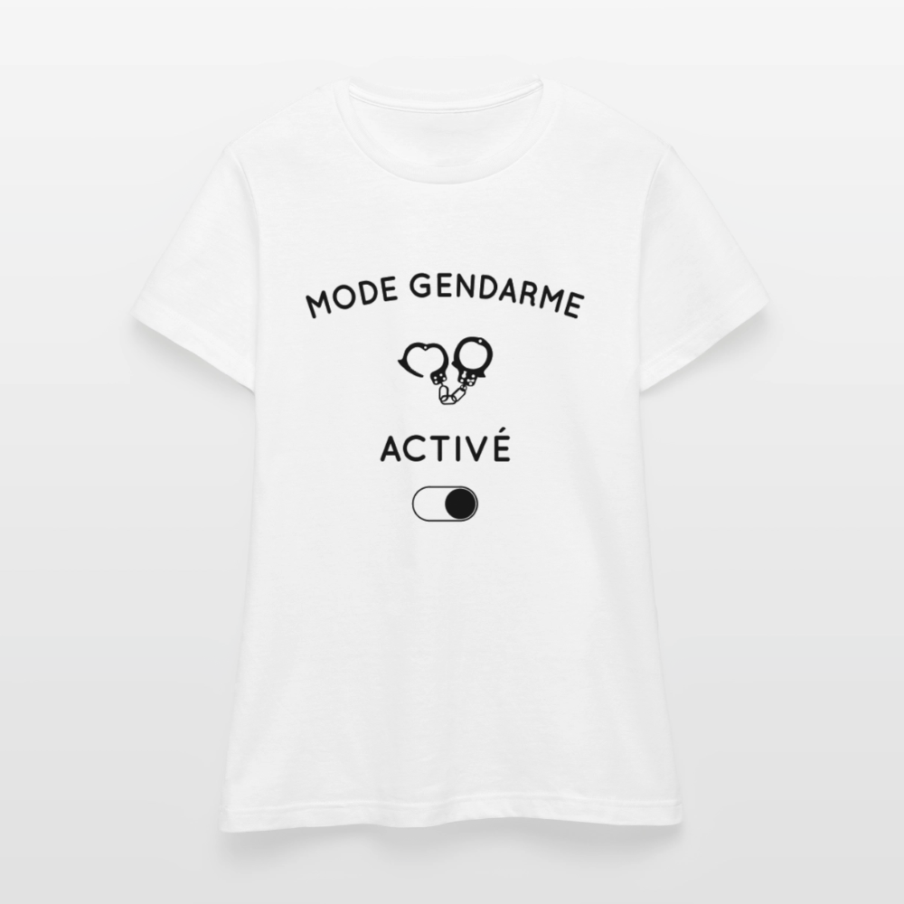 T-shirt Femme coloris clair - Mode gendarme activé - blanc