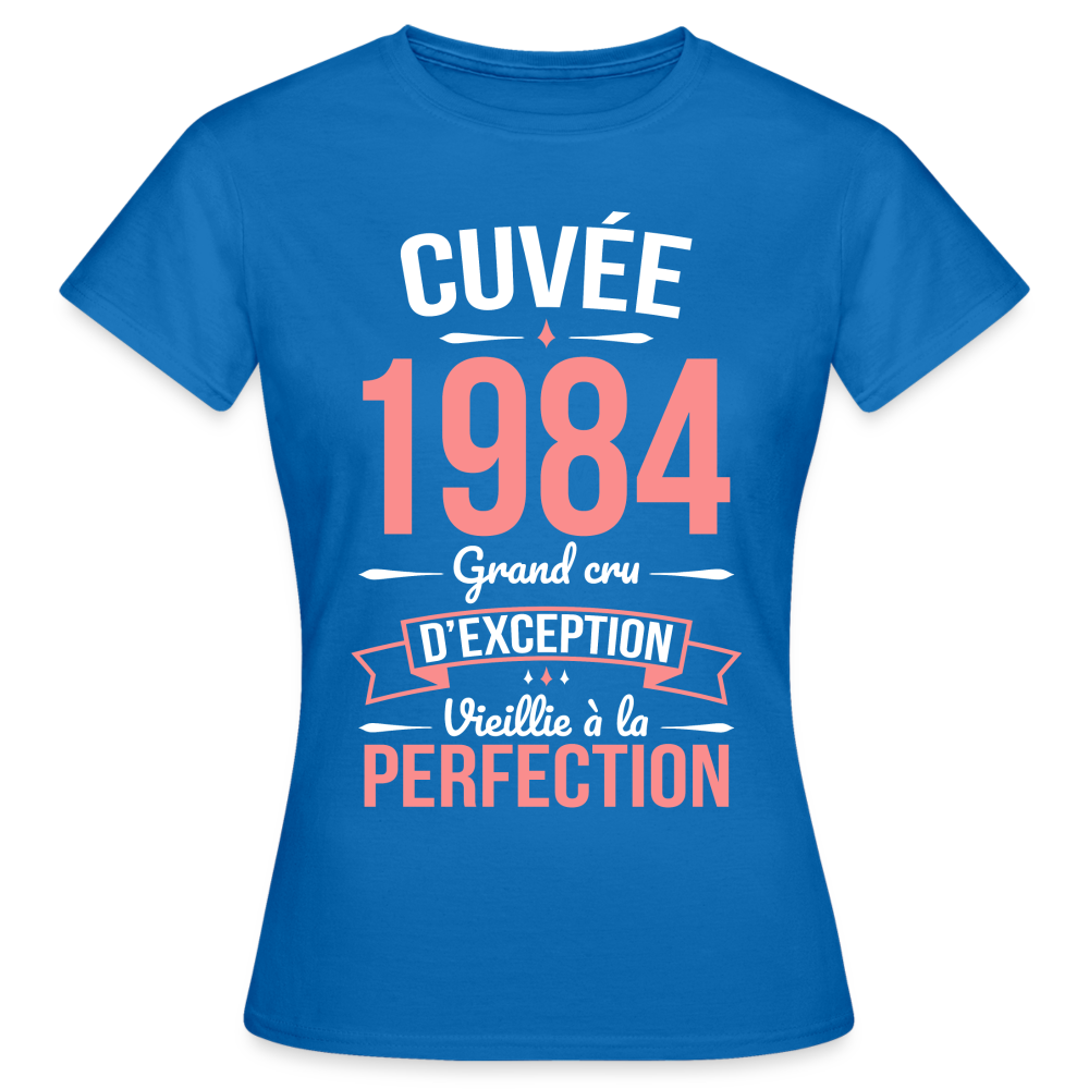 T-shirt Femme - Anniversaire 41 Ans - Cuvée 1984 - bleu royal