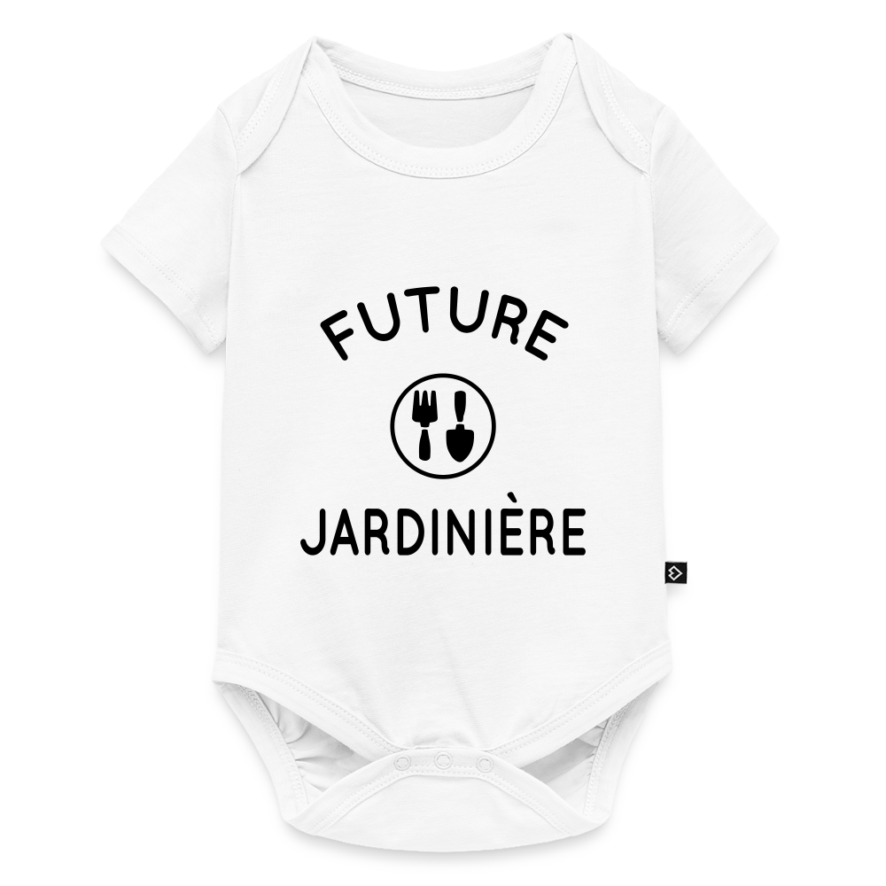 Body Bébé bio manches courtes - Future jardinière - blanc