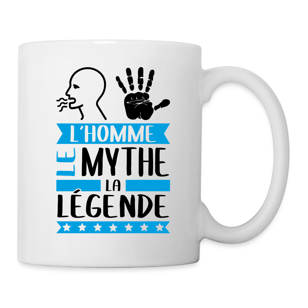 Mug blanc Romain rébus – L’homme, le mythe, la légende - blanc