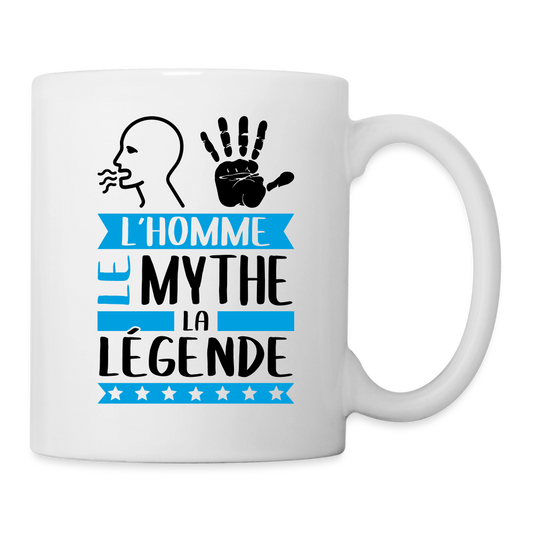 Mug blanc Romain rébus – L’homme, le mythe, la légende - blanc