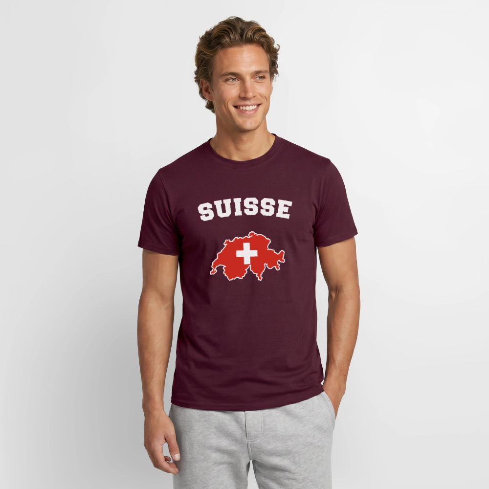 T-shirt Homme - Suisse - rouge brique
