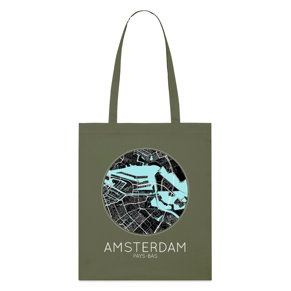Tote Bag Amsterdam Bio – Plan d’Amsterdam - kaki