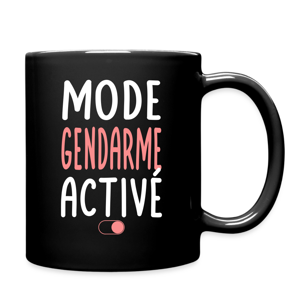 Mug uni - Mode gendarme activé blanc et rose - noir