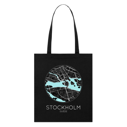 Tote Bag Stockholm Bio – Plan de Stockholm - noir