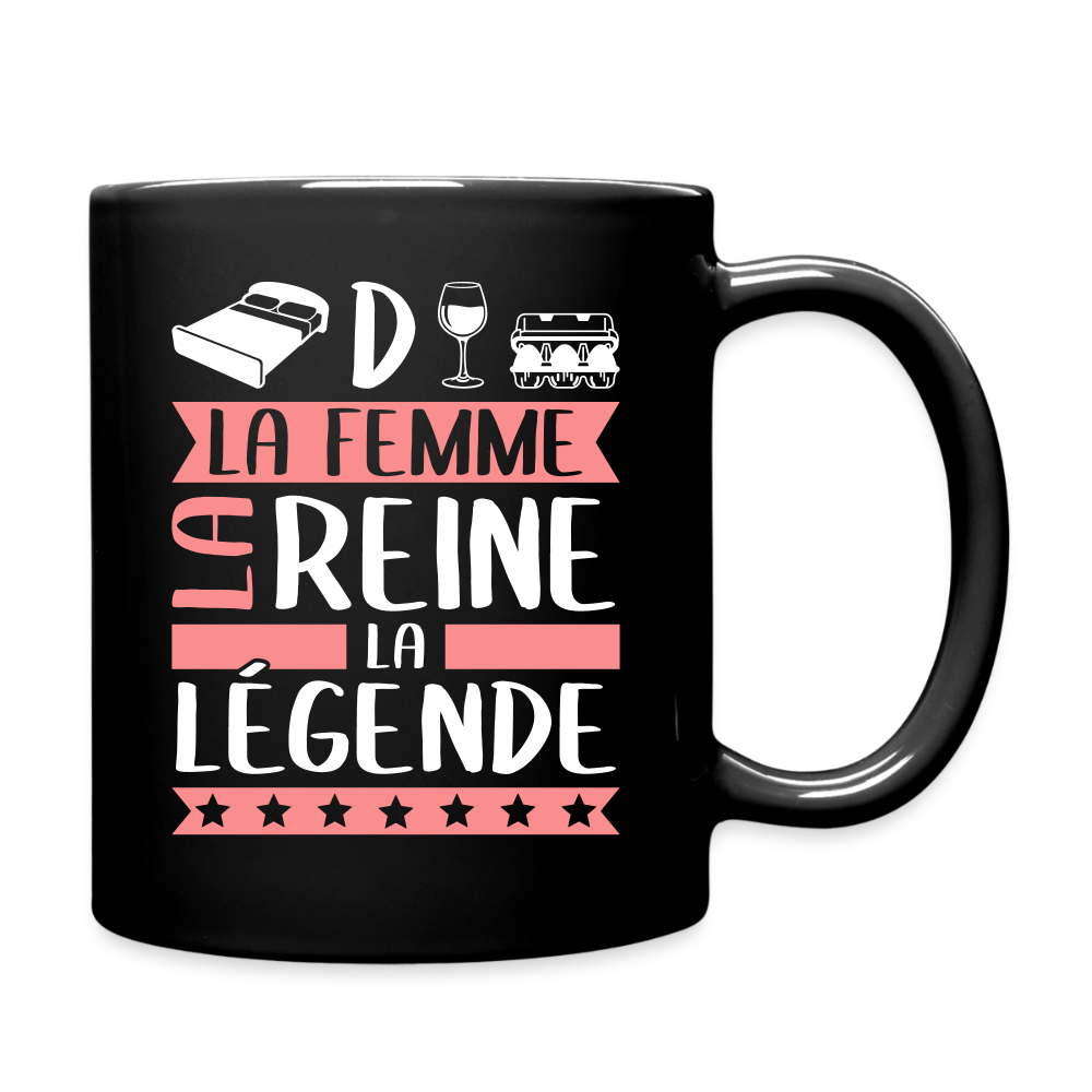 Mug uni Lidwine rébus – La femme, la reine, la légende - noir