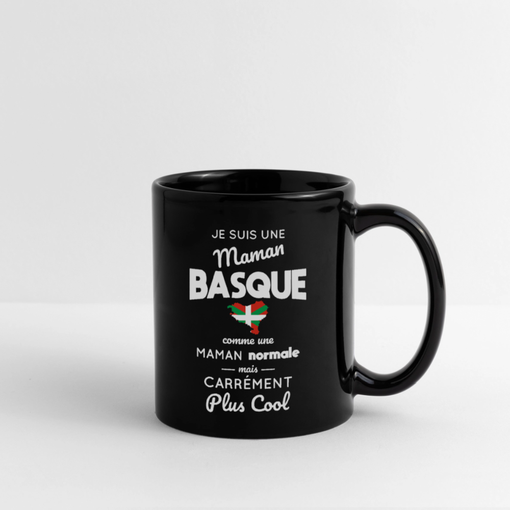Mug uni - Maman Basque plus cool - noir
