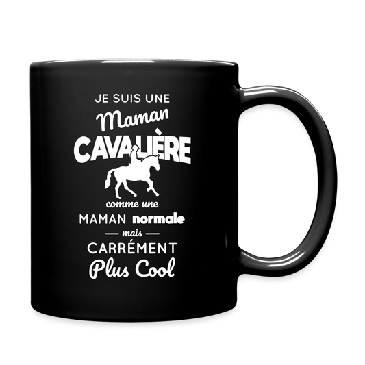 Mug uni - Maman cavalière plus cool - noir