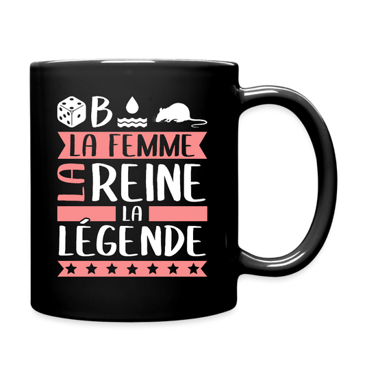 Mug uni Déborah rébus – La femme, la reine, la légende - noir