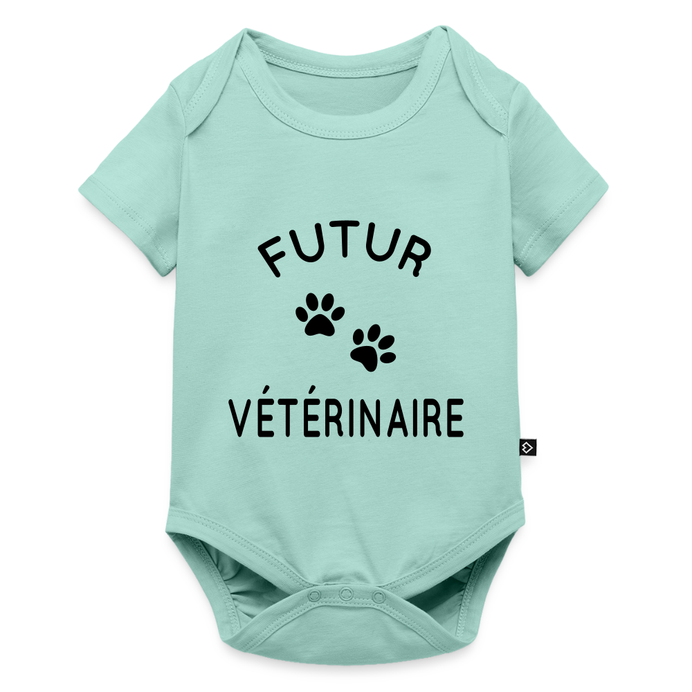 Body Bébé bio manches courtes - Futur vétérinaire - menthe 