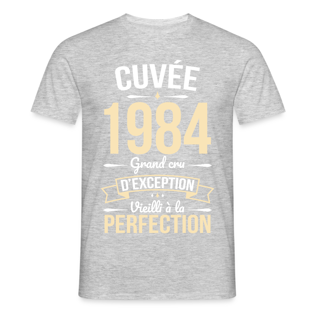 T-shirt Homme - Anniversaire 41 Ans - Cuvée 1984 - gris chiné