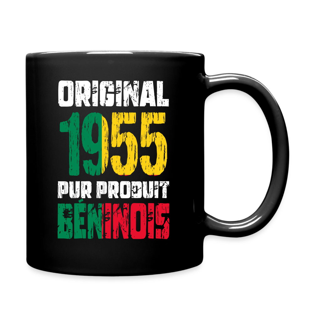 Mug uni - Anniversaire 70 Ans - Original 1955 - Pur produit Béninois - noir