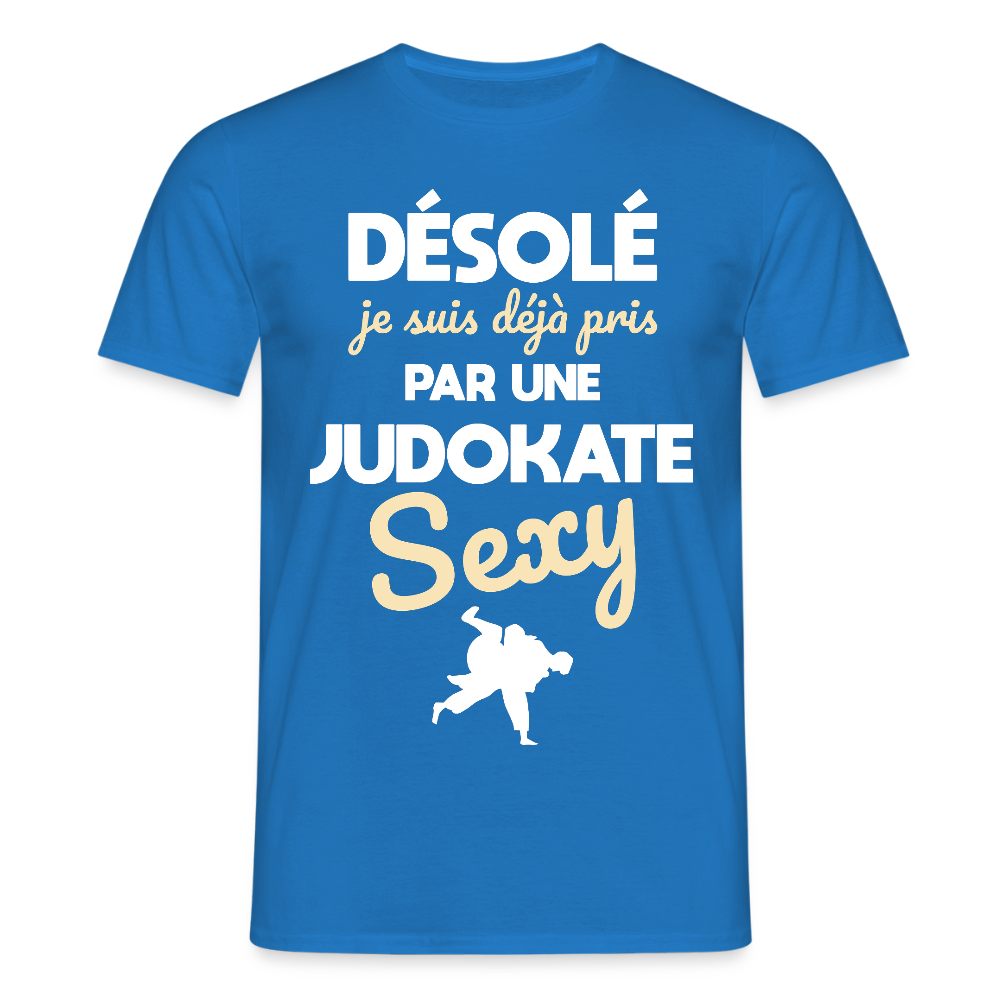 T-shirt Homme - Je suis pris par une judokate sexy - bleu royal