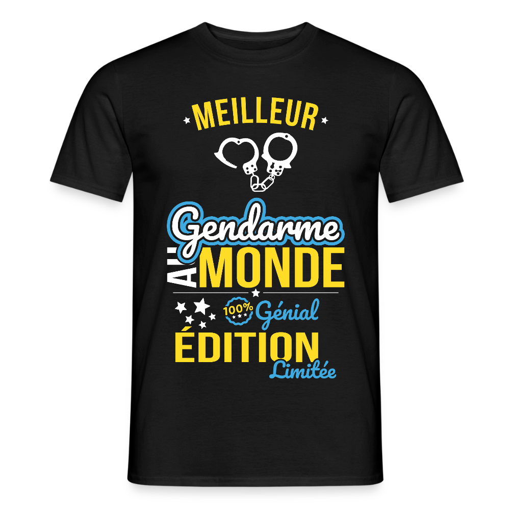 T-shirt Homme - Meilleur gendarme au Monde - noir