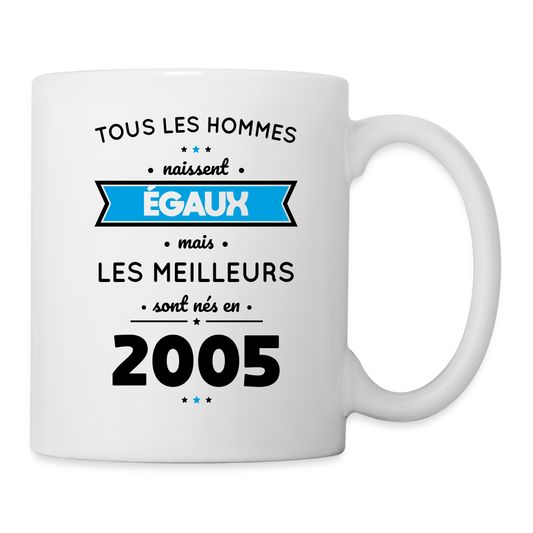 Mug blanc - Anniversaire 20 Ans - Les meilleurs sont nés en 2005 - blanc