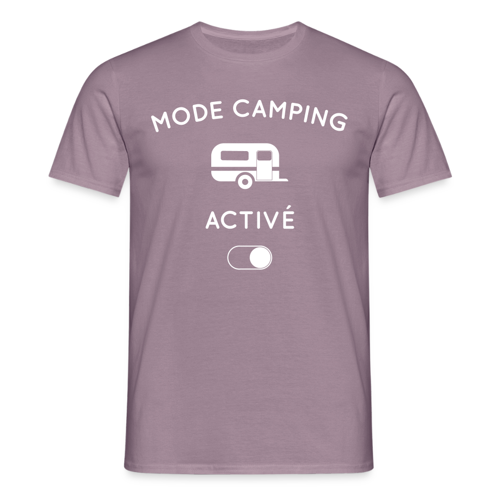 T-shirt Homme - Mode camping activé - mauve gris 
