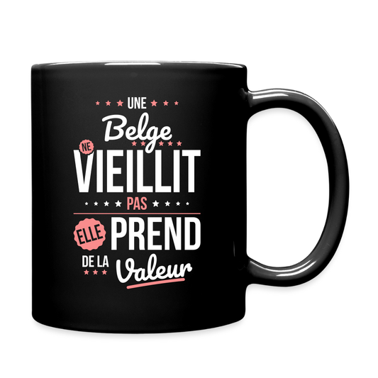 Mug uni - Une Belge ne vieillit pas - noir