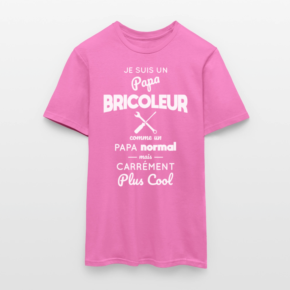 T-shirt Homme - Papa bricoleur plus cool - rose