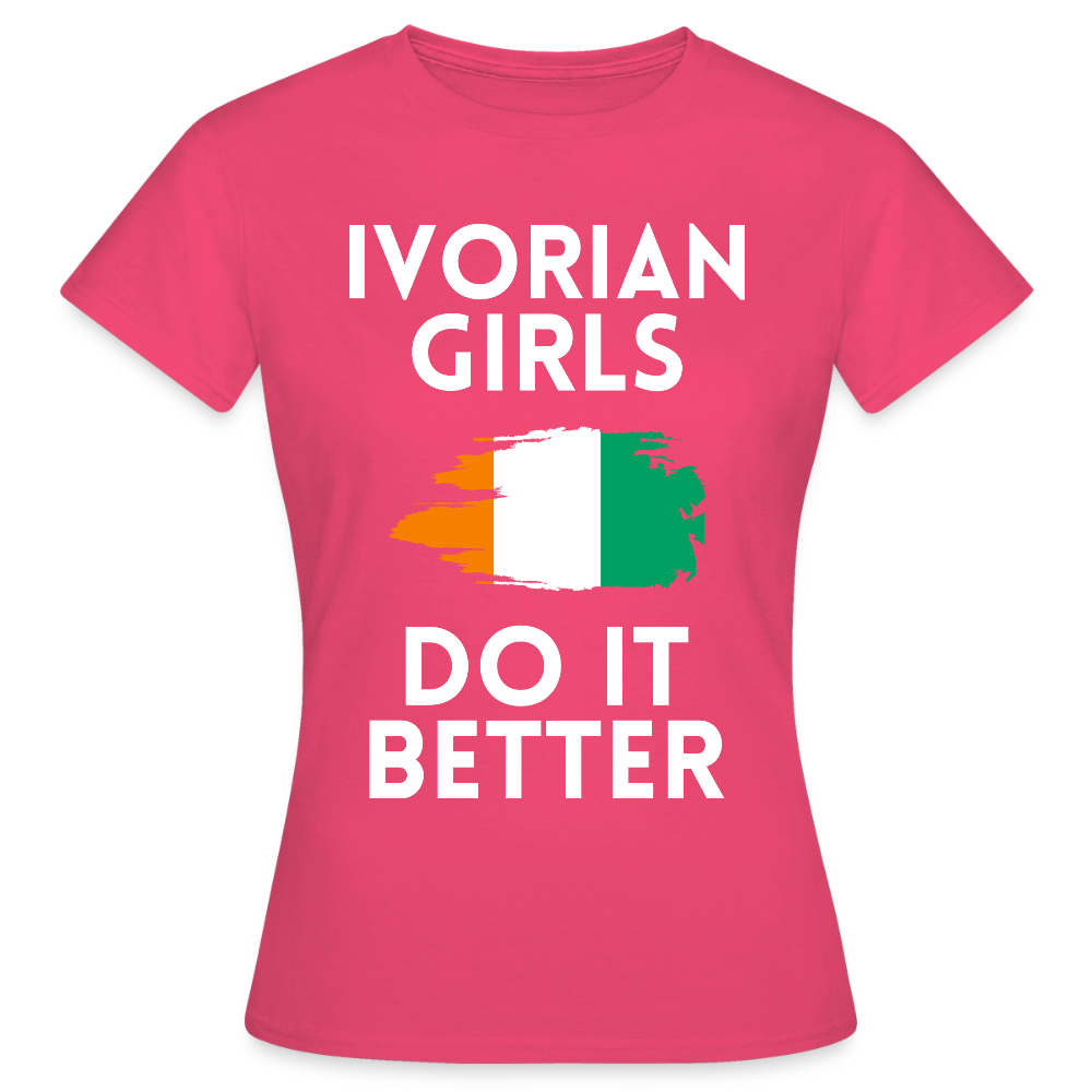 T-shirt femme - Ivorian Girls Do It Better - rose azalée