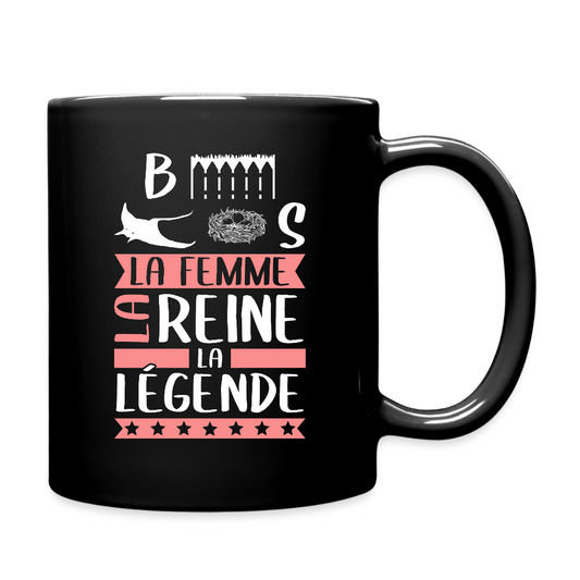 Mug uni Bérénice rébus – La femme, la reine, la légende - noir