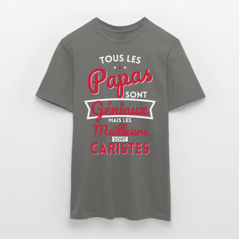 T-shirt Homme - Papas géniaux - Les meilleurs sont caristes - gris graphite