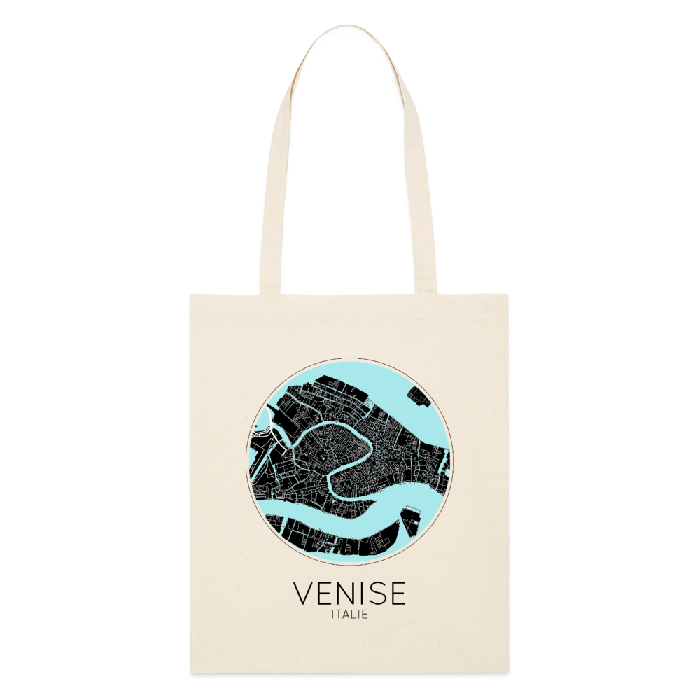 Tote Bag Venise Bio Coloris Clair – Plan de Venise - écru doux